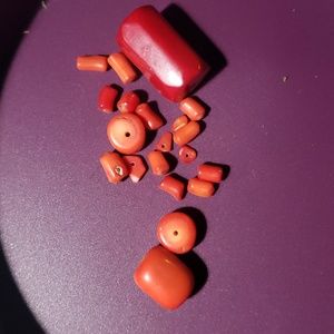 Vintage real red coral